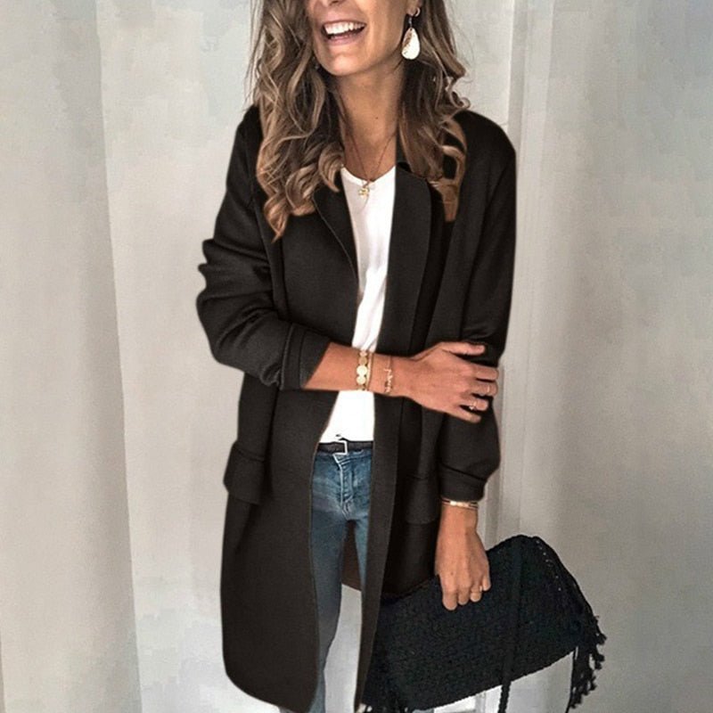 Blazer Vest for Women – Long Elegant Stylish Layering Piece