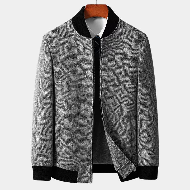 Men's Wool Jacket - Stylish Warm Winter Outerwear