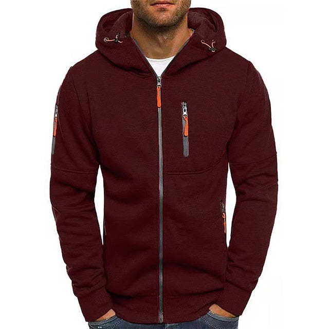 Men's Relaxed Zip-Up Hoodie – Soft Casual Sweatshirt for Everyday Wear