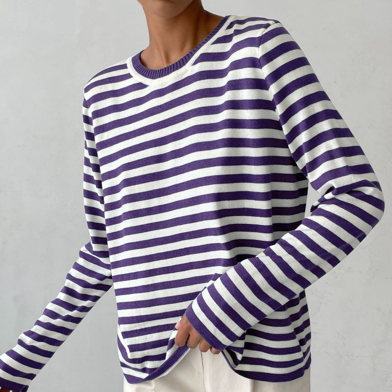 Striped T-Shirt Women – Elegant Casual Top for Everyday Wear