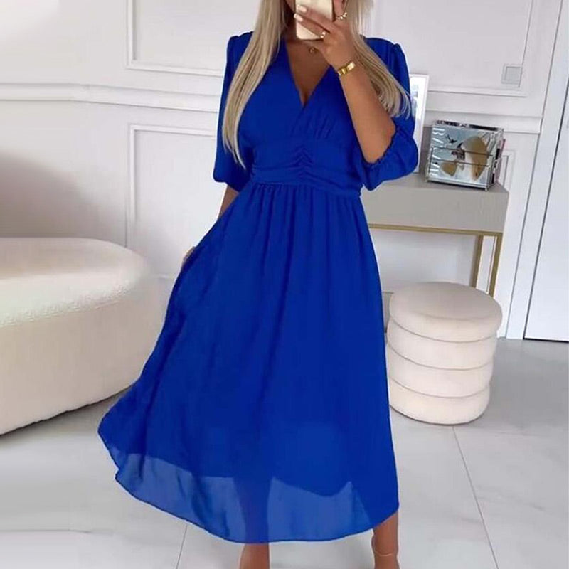 Light Chiffon Summer Dress – Elegant Flowy Dress for Women