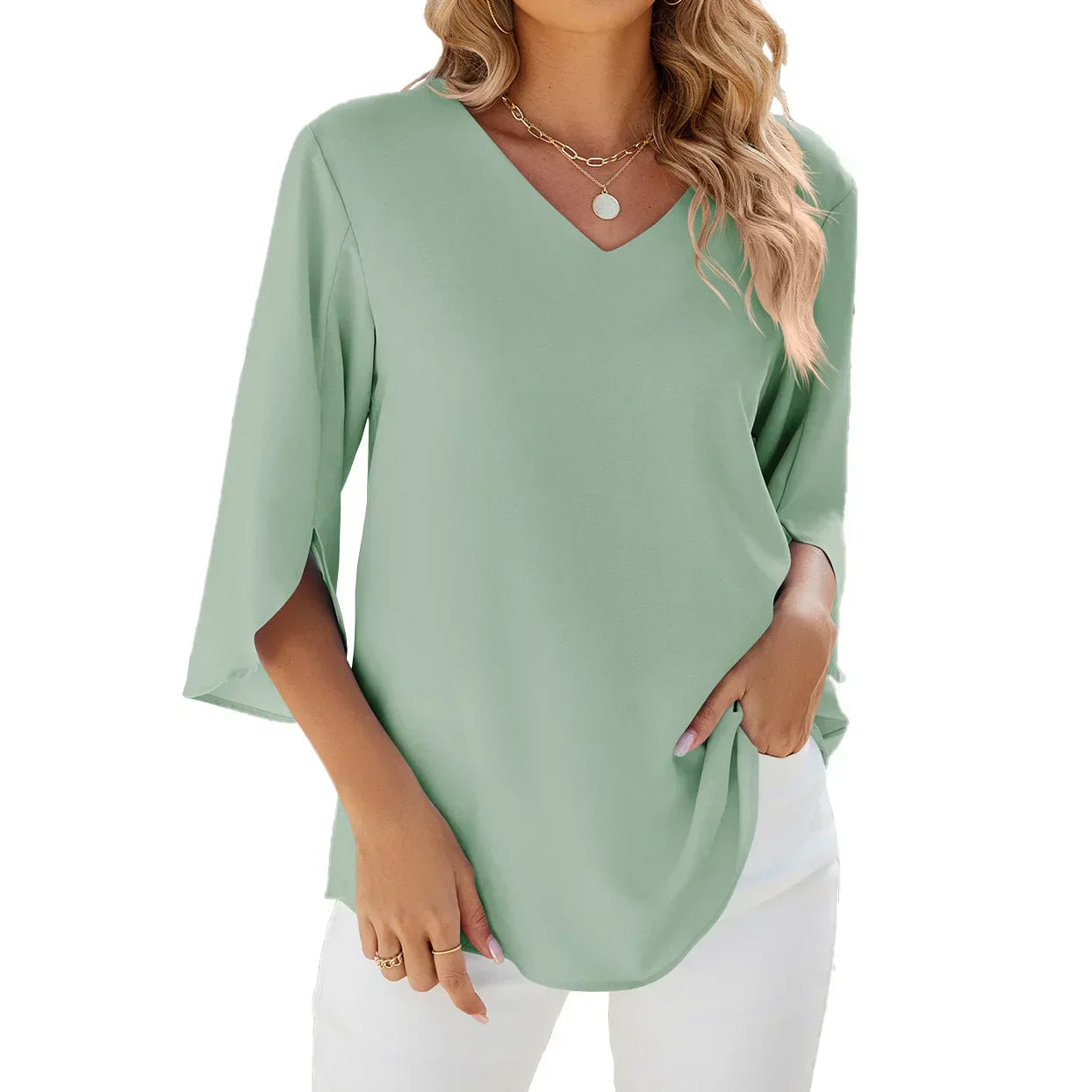 V-Neck Blouse Women – Stylish Casual Top for Everyday Wear