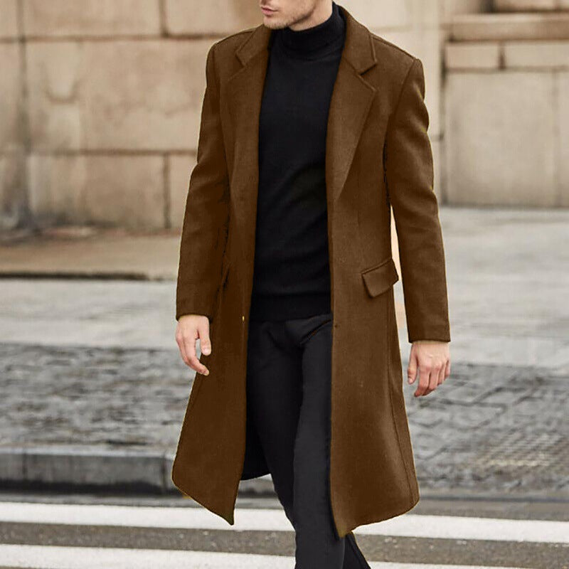 Wool Men's Winter Coat – Stylish Warm Overcoat for Cold Weather