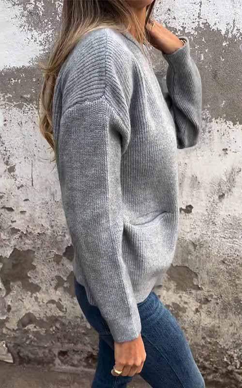 Cozy Zip Sweater for Women – Warm Knit Pullover with Stylish Design