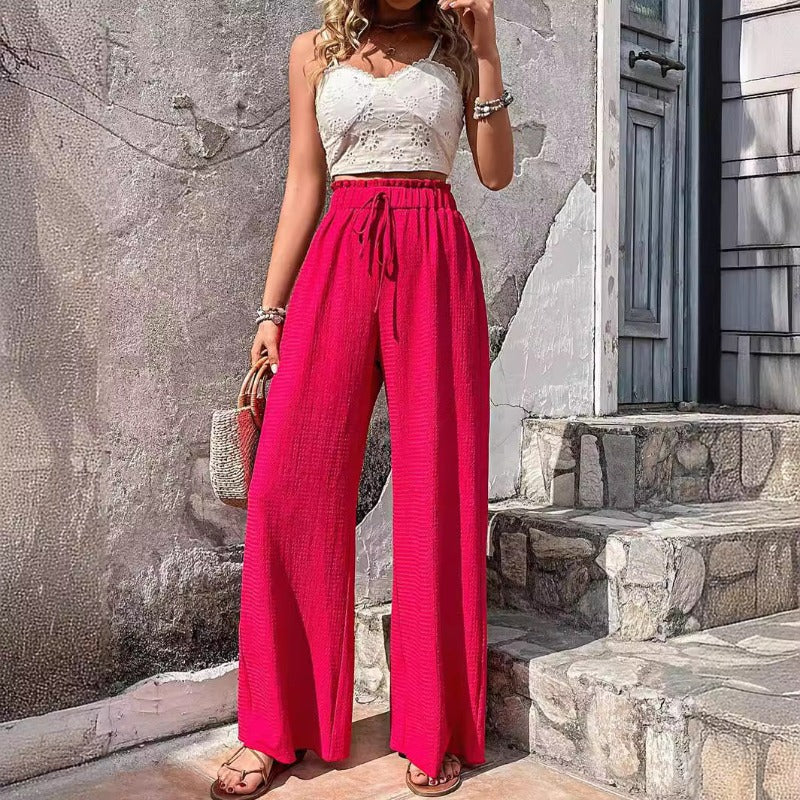 Wide Summer Pants Women – Lightweight Boho Trousers for Beach & Casual Wear