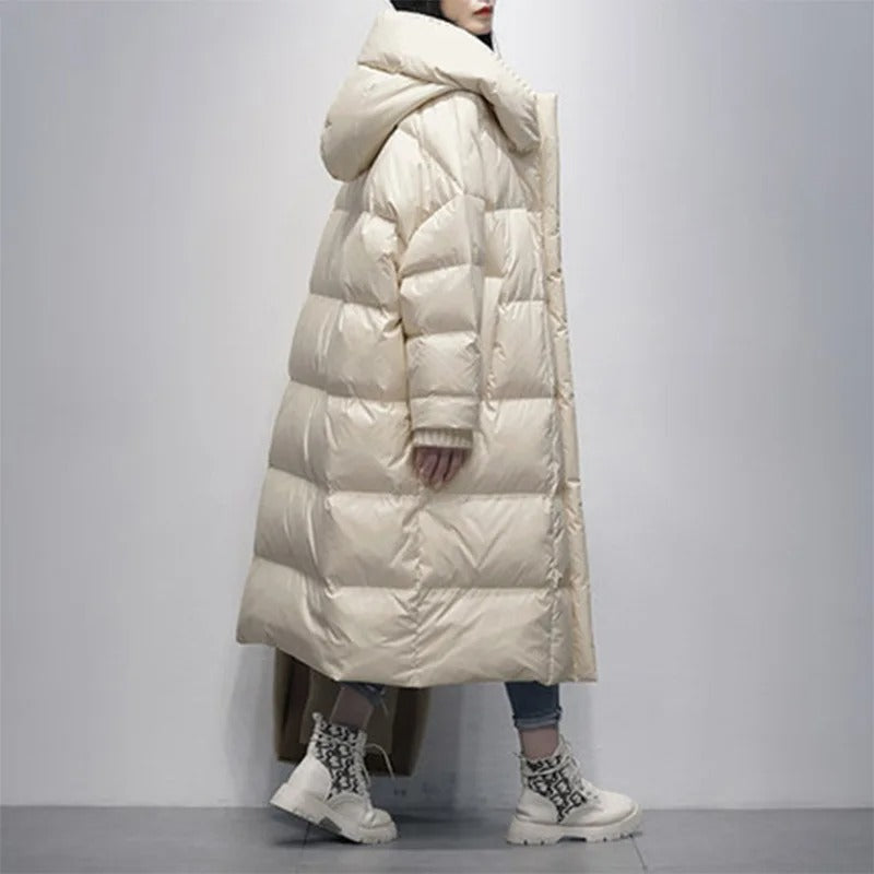 Down Jacket Women – Long Padded Coat for Cold Weather