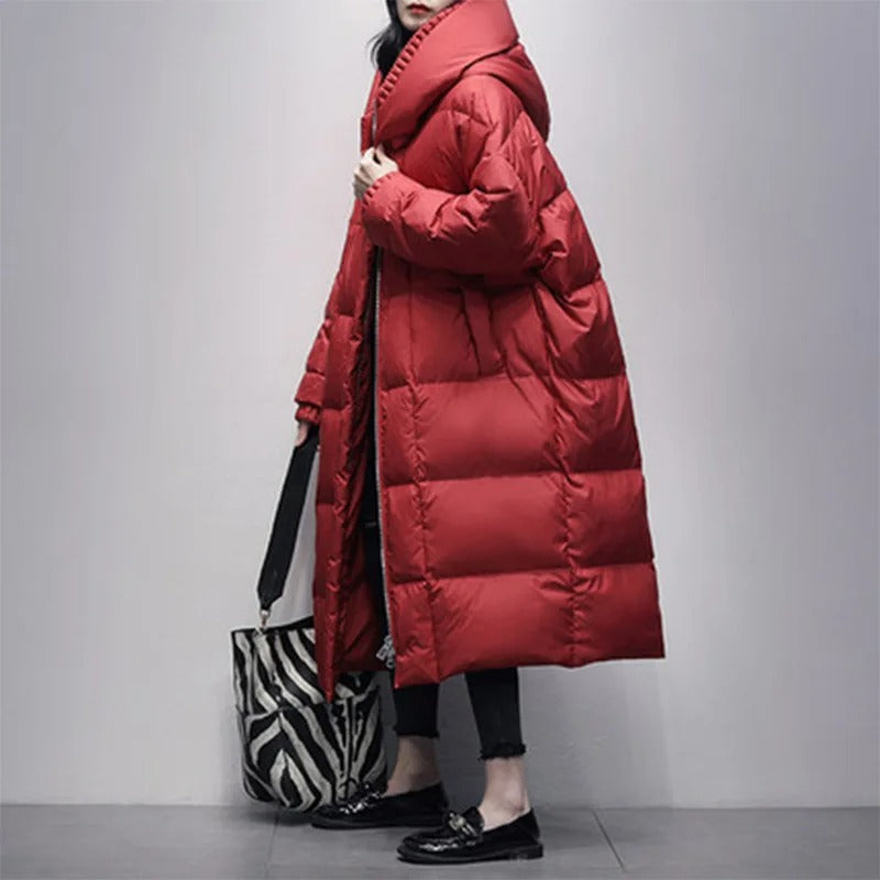 Down Jacket Women – Long Padded Coat for Cold Weather