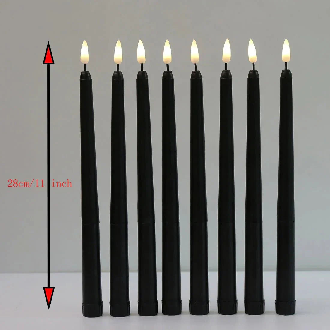 LED Candles Black – Remote Control Flameless Candles for Halloween Decor