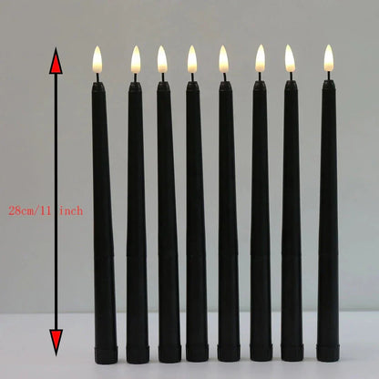 LED Candles Black – Remote Control Flameless Candles for Halloween Decor