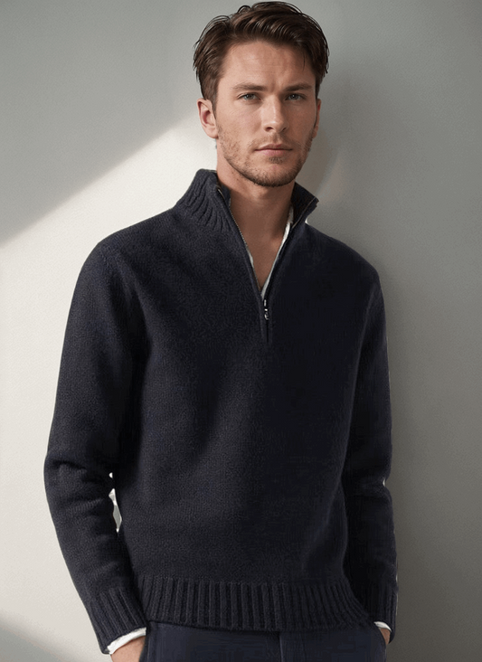 Half Zip Pullover Men – Stylish Lightweight Sweater for Casual Wear