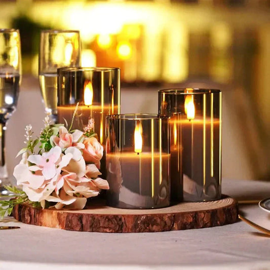 Decorative Candles for Home – Elegant Safe Stylish Scented Candle Set