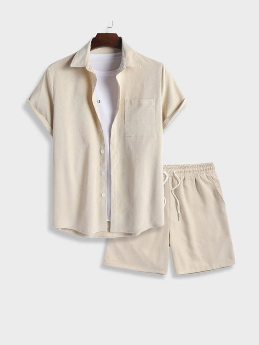 Summer Corduroy Set – Stylish Women's Casual Outfit