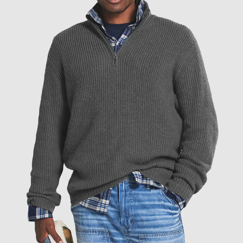 Quarter-Zip Sweater for Men – Stylish Lightweight Pullover for Casual Wear