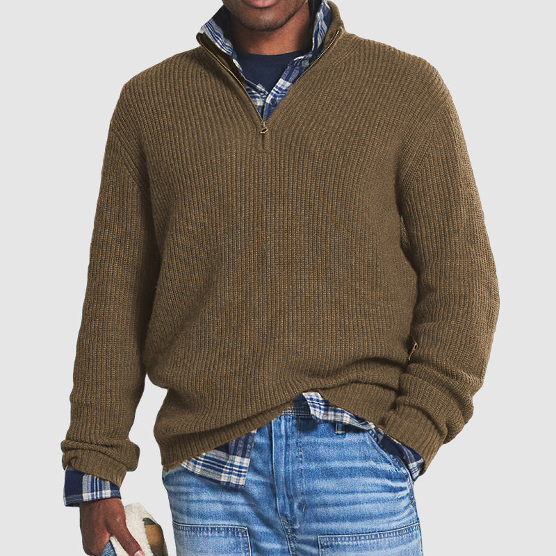 Quarter-Zip Sweater for Men – Stylish Lightweight Pullover for Casual Wear