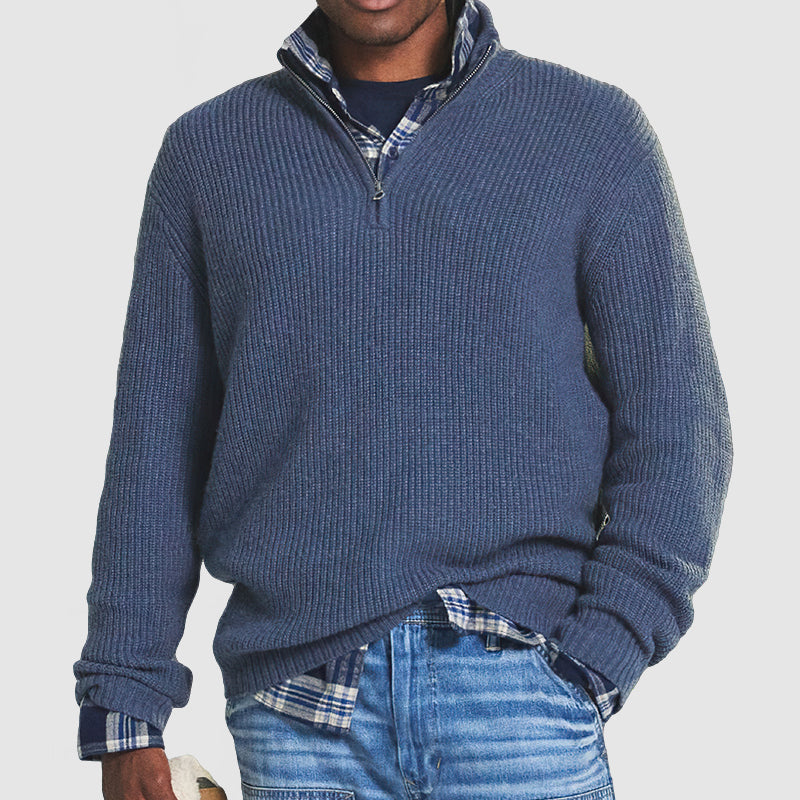 Quarter-Zip Sweater for Men – Stylish Lightweight Pullover for Casual Wear