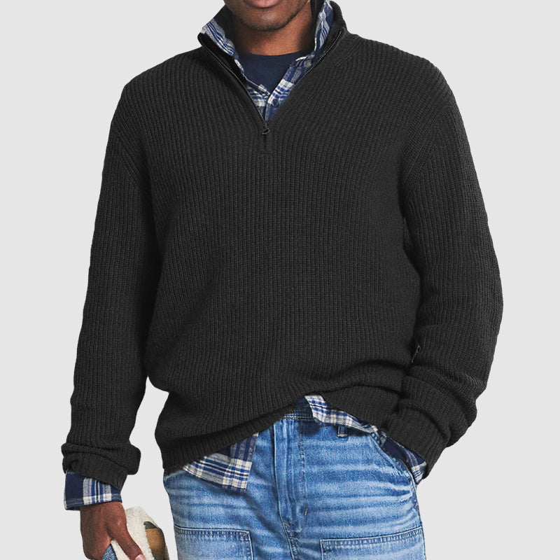 Quarter-Zip Sweater for Men – Stylish Lightweight Pullover for Casual Wear