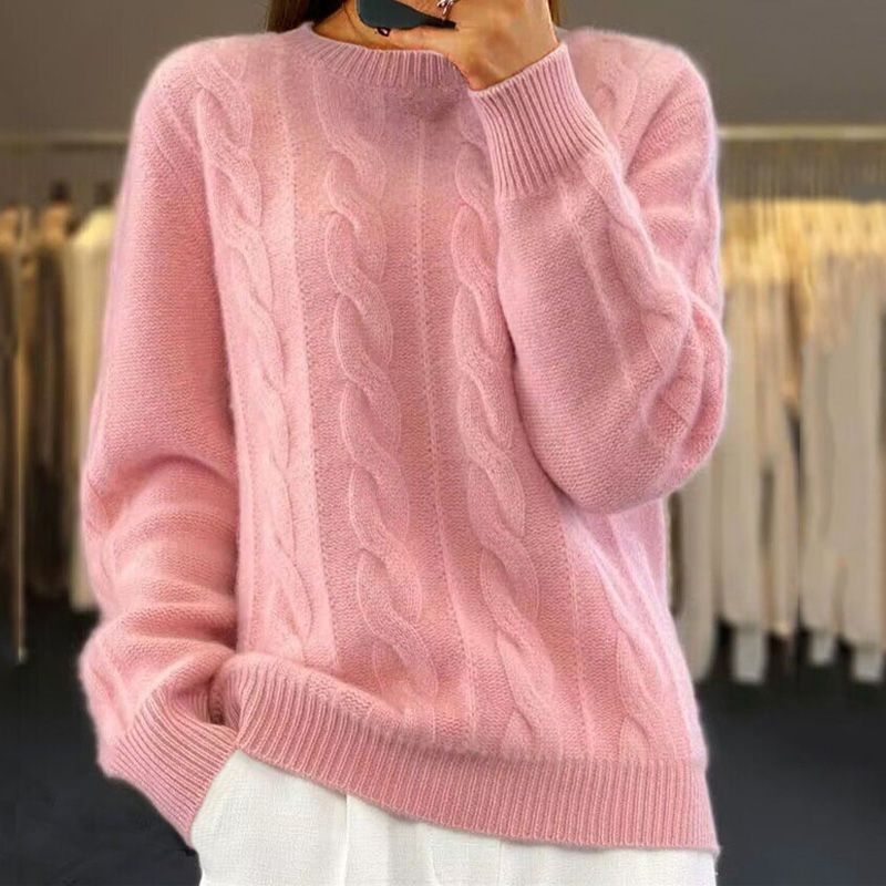 Knitted Sweater Women – Cozy Warm Pullover for Winter