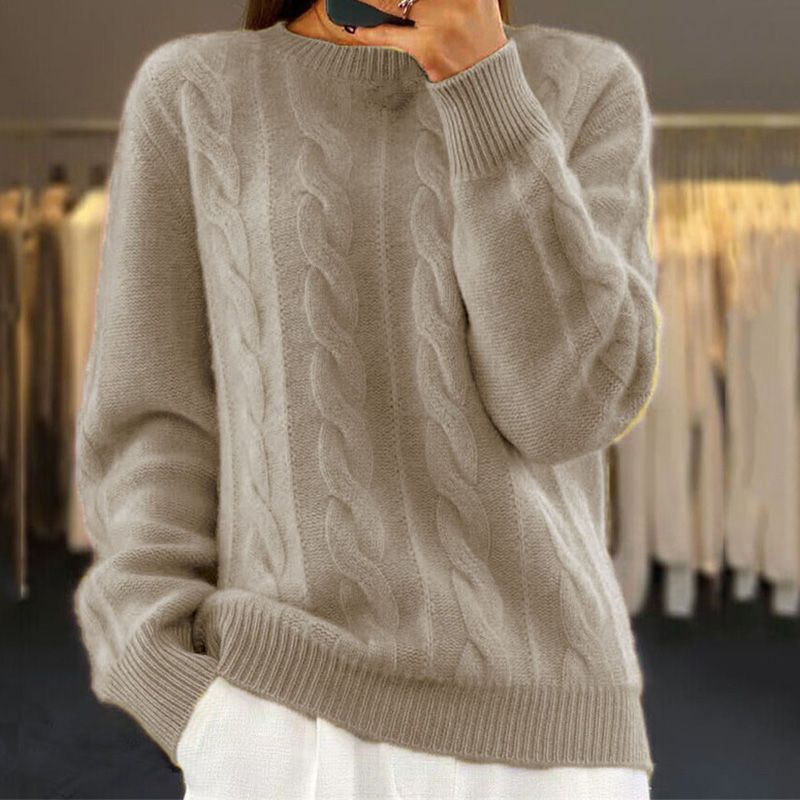 Knitted Sweater Women – Cozy Warm Pullover for Winter