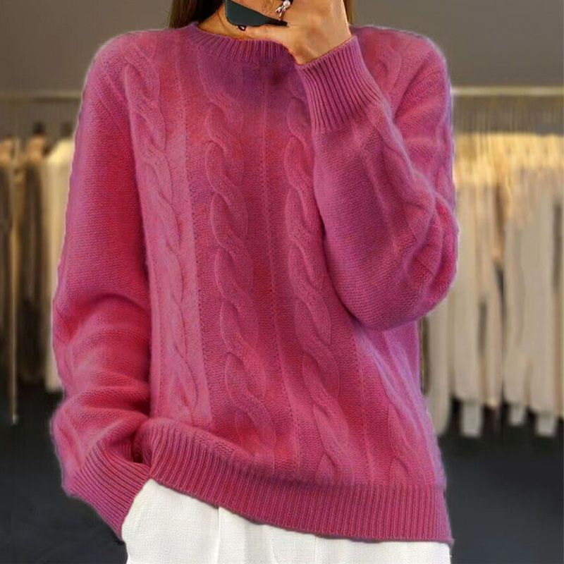 Knitted Sweater Women – Cozy Warm Pullover for Winter