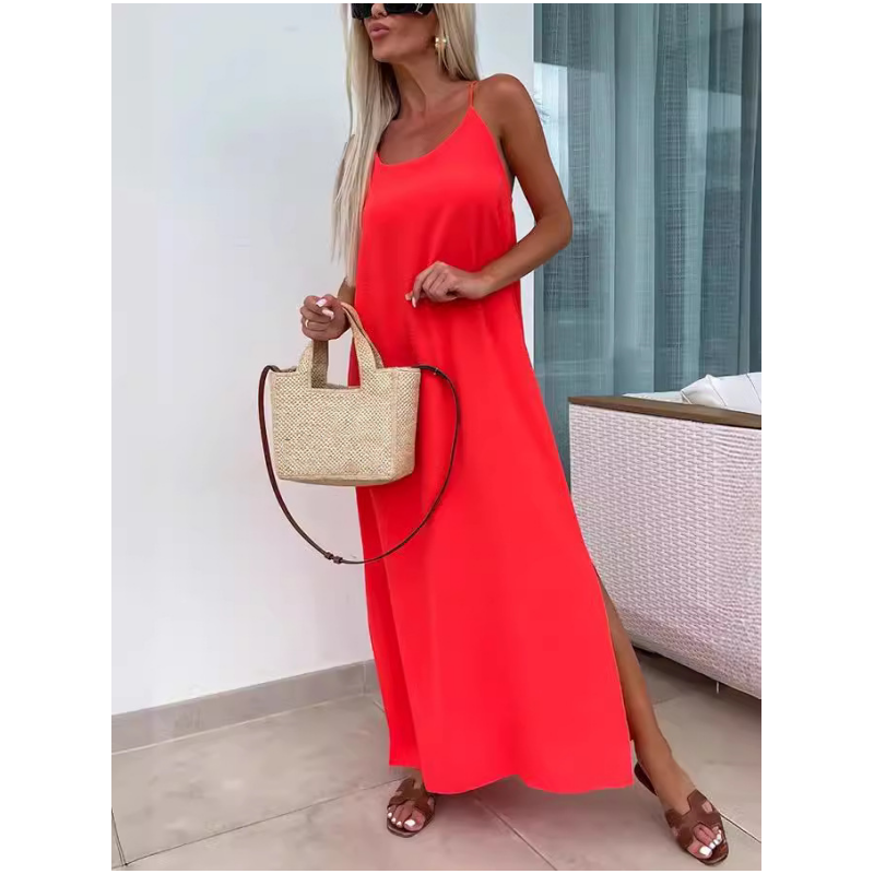 Summer Dress Women – Elegant Floral Maxi Dress for Beach