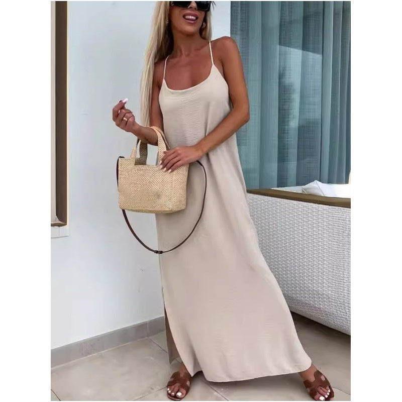 Summer Dress Women – Elegant Floral Maxi Dress for Beach