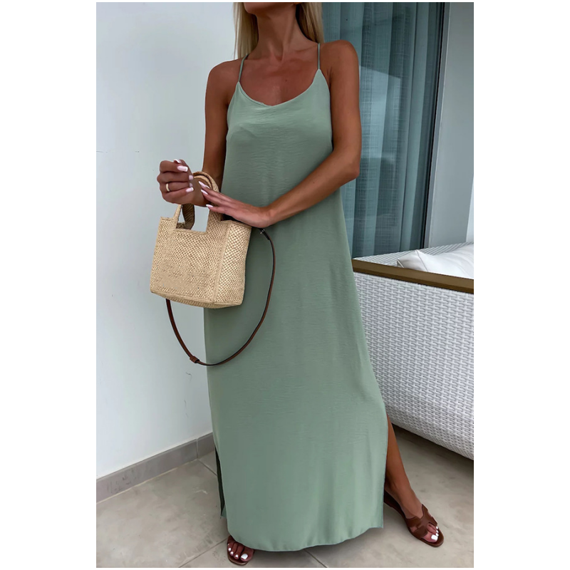 Summer Dress Women – Elegant Floral Maxi Dress for Beach