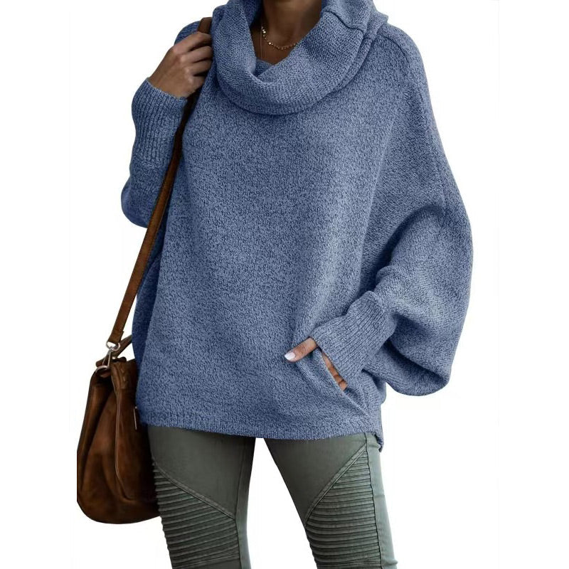 Casual Knit Sweater Women – Batwing Design Soft Cozy Top