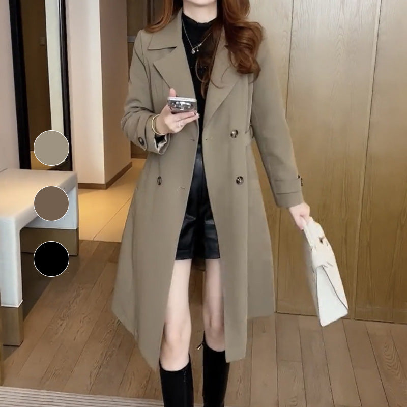 Luxury Wool Trench Coat – Stylish Warm Outerwear for Women