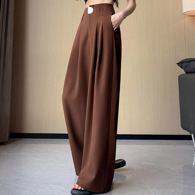 High-Waisted Wide-Leg Trousers Women – Chic Flowy Pants for Casual or Dressy Occasions