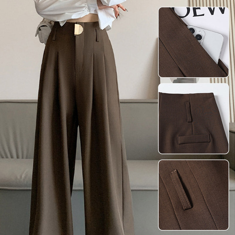 High-Waisted Wide-Leg Trousers Women – Chic Flowy Pants for Casual or Dressy Occasions