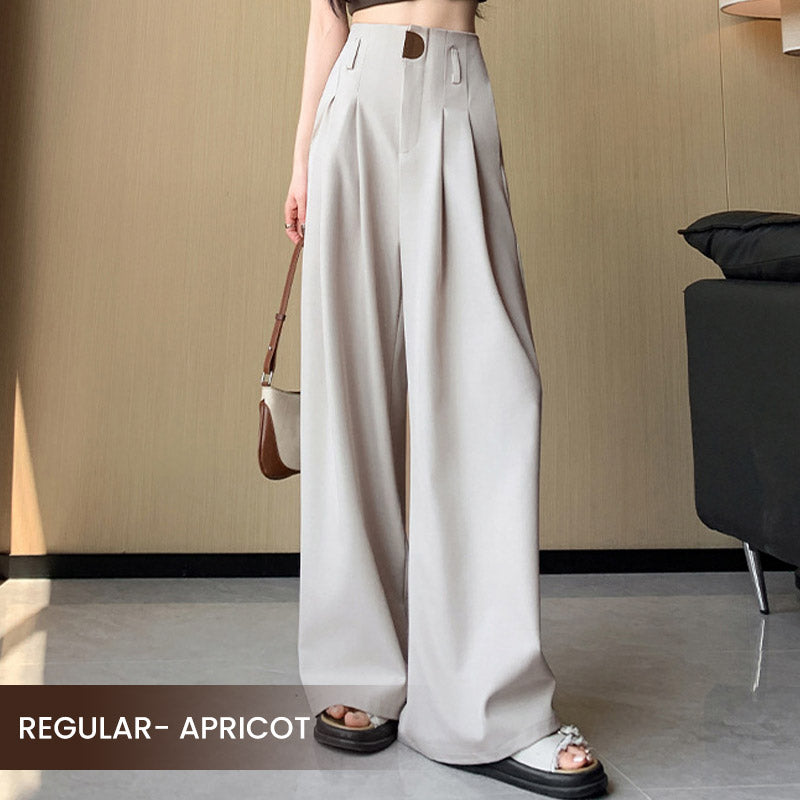 High-Waisted Wide-Leg Trousers Women – Chic Flowy Pants for Casual or Dressy Occasions