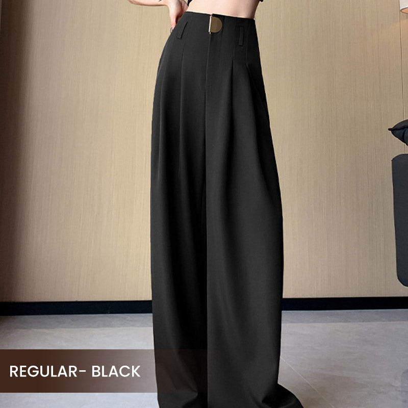 High-Waisted Wide-Leg Trousers Women – Chic Flowy Pants for Casual or Dressy Occasions