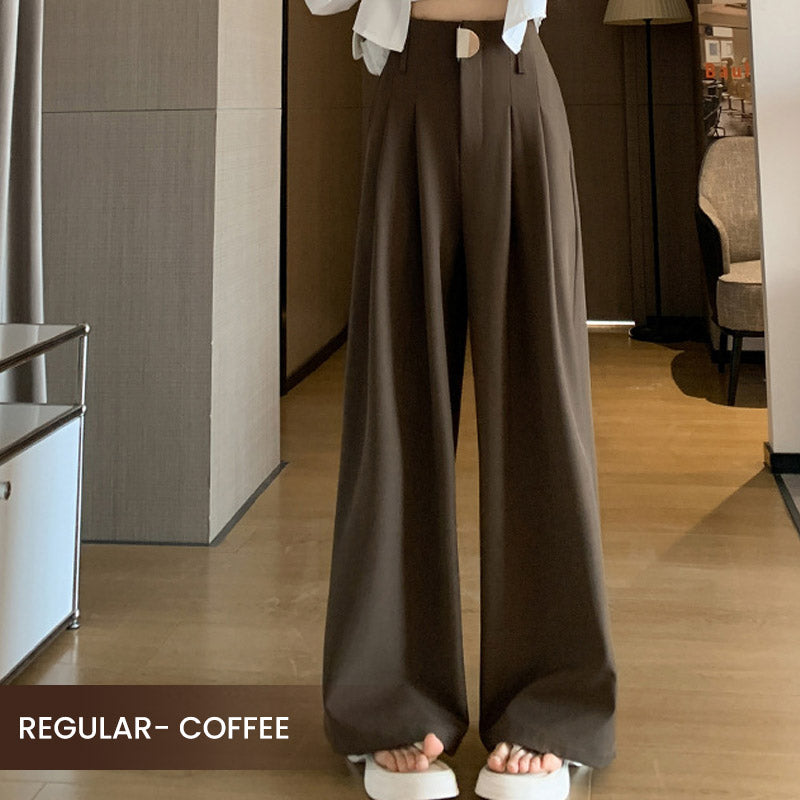 High-Waisted Wide-Leg Trousers Women – Chic Flowy Pants for Casual or Dressy Occasions