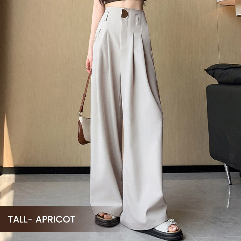 High-Waisted Wide-Leg Trousers Women – Chic Flowy Pants for Casual or Dressy Occasions