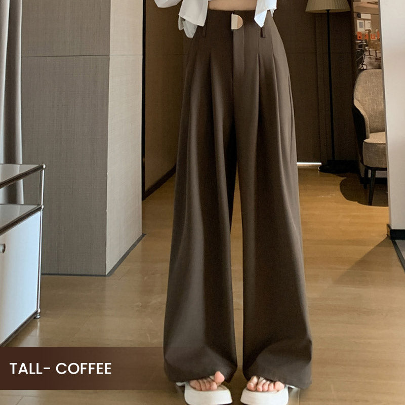 High-Waisted Wide-Leg Trousers Women – Chic Flowy Pants for Casual or Dressy Occasions