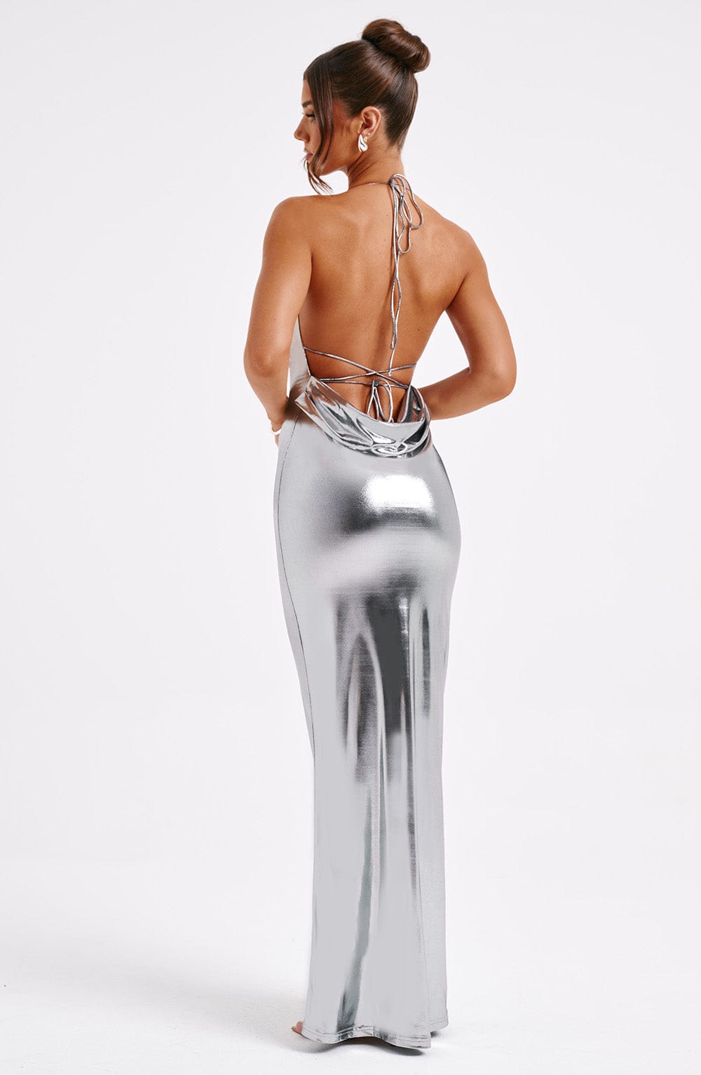 Gunmetal Dress – Elegant Evening Gown with Sleek Design