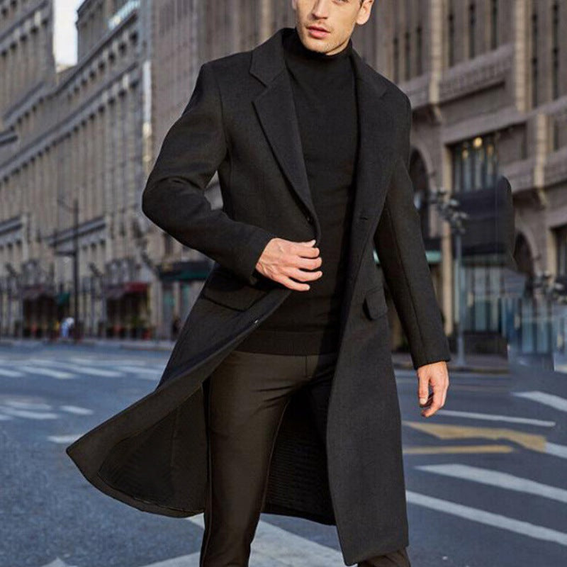 Wool Men's Winter Coat – Stylish Warm Overcoat for Cold Weather