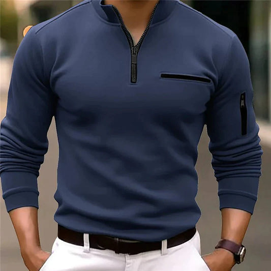 Men's Quarter Zip Sweater – Stylish Lightweight Knit for Casual Wear