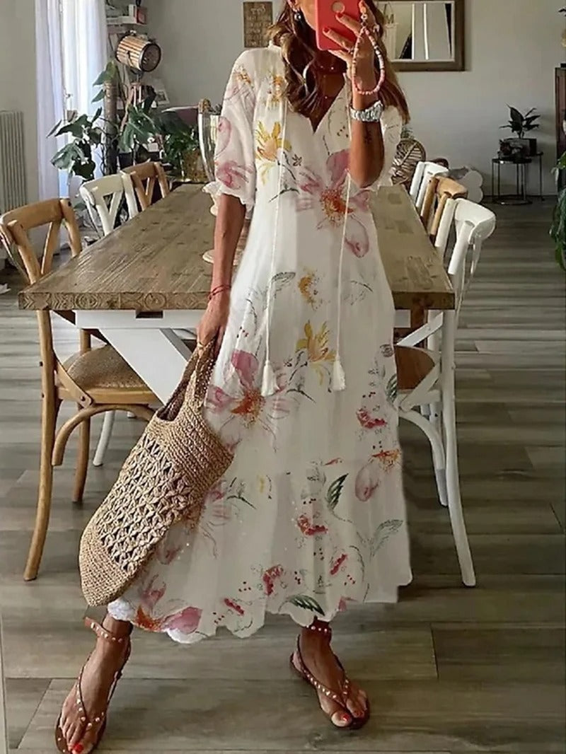 Bohemian Women's Dress – Flowing Maxi Dress for Summer Events