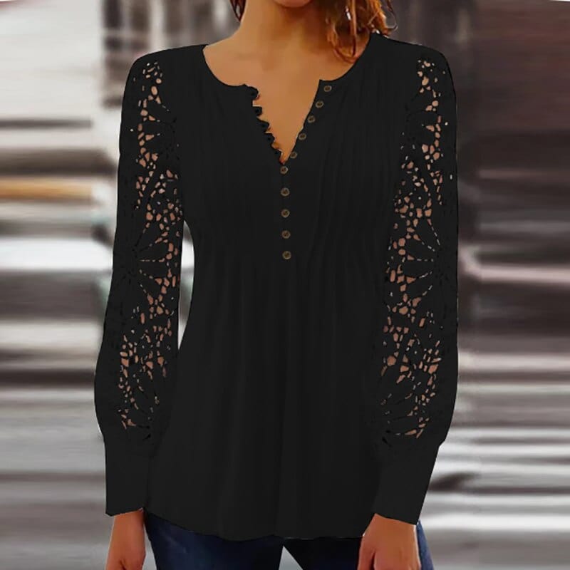 Elegant Long Sleeve Blouse – Chic Women's Top for Any Occasion