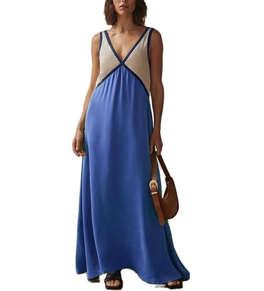 V-Neck Relaxed Dress – Casual Elegant Dress for Women