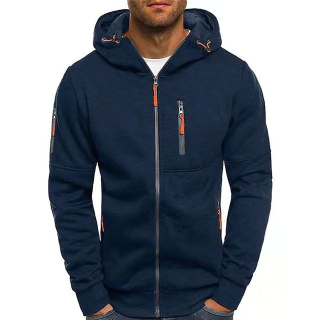 Men's Relaxed Zip-Up Hoodie – Soft Casual Sweatshirt for Everyday Wear